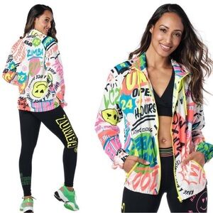 NWOT Zumba Unisex Zip Up Jacket Sz M